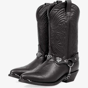 Masterson Women's Deertan Chain Western Cowgirl Boot